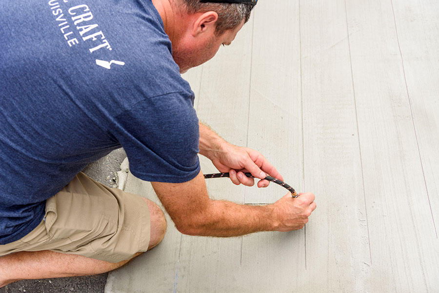 a young man performing renovations